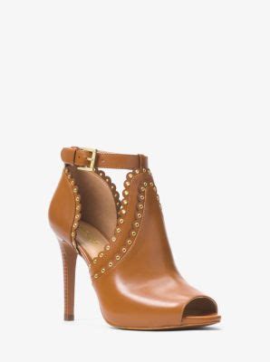 michael kors jessie leather open toe bootie|Boots Michael Kors .